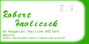 robert havlicsek business card